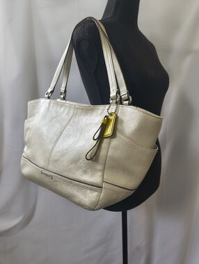 Coach Park Carrie Pebble Leather Satchel